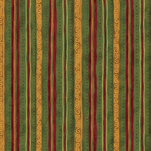 Star of Wonder - Star of Light - Scroll Stripe Green