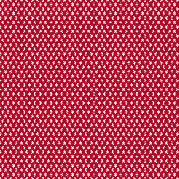 Aunt Grace Goes Scrappy – Oval Dots – Red