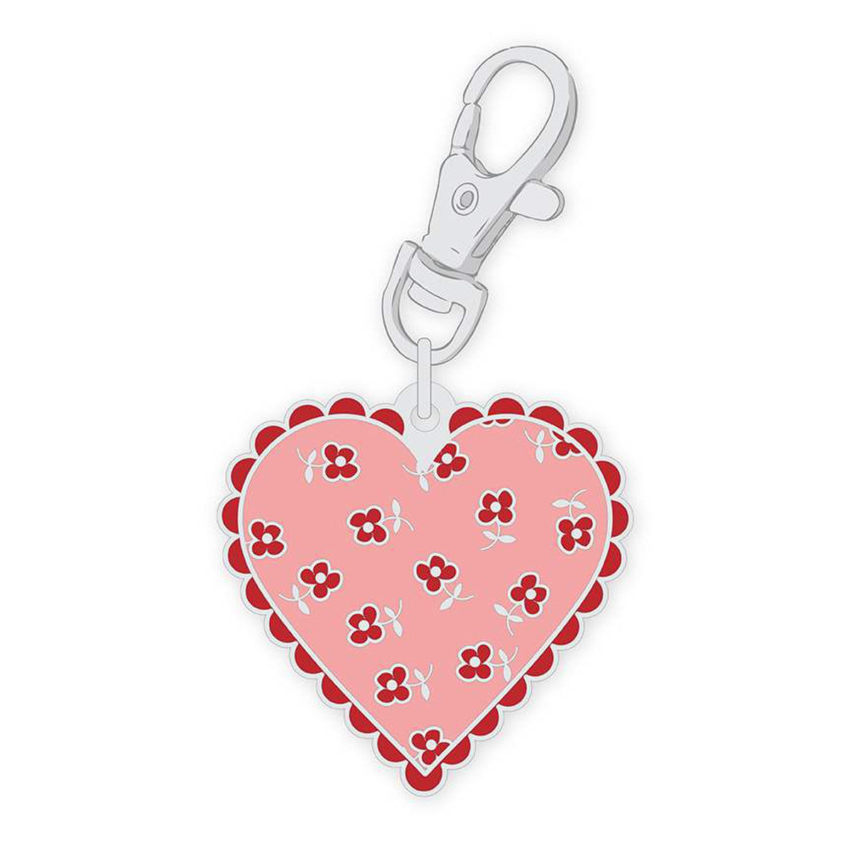Bee Dots - Enamel Happy Charm - Heart
