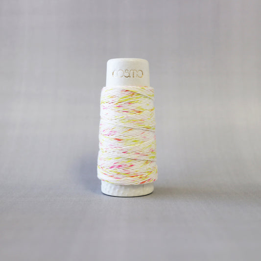 Cosmo Hidamari 89 - Sashiko Thread - Shaved Ice Pink Yellow