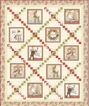 White Christmas Quilt Kit - "White Winter"