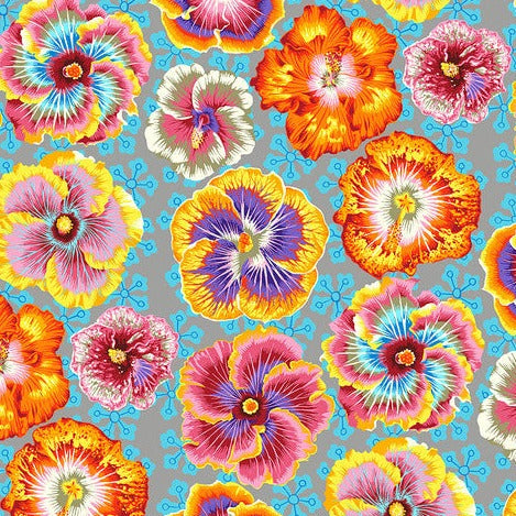 August 2023 - Floating Hibiscus - Grey