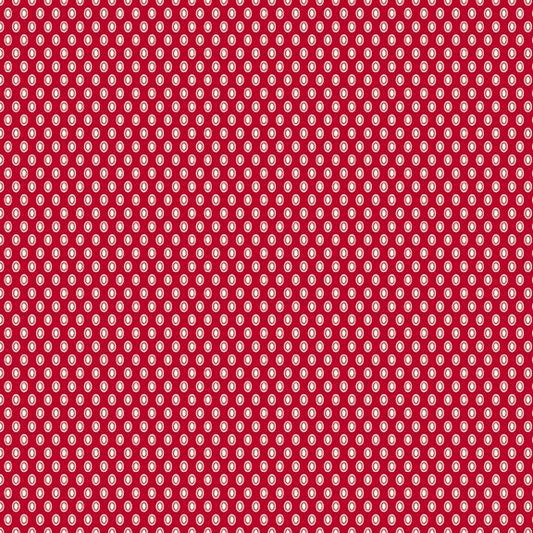 Aunt Grace Goes Scrappy – Oval Dots – Red