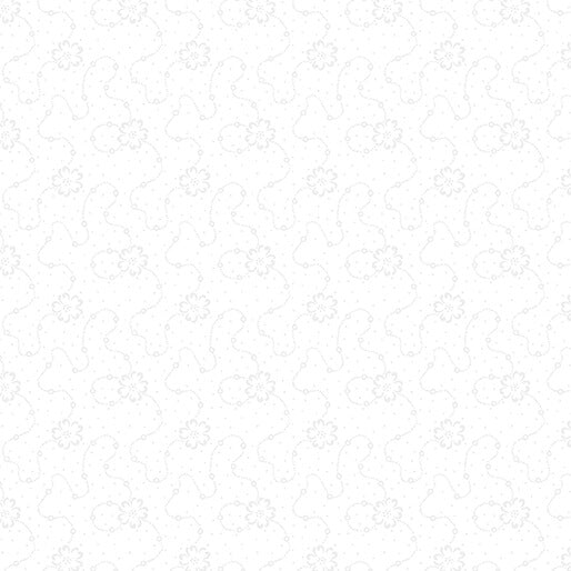 Classic Keepsakes - Calico Floral  - White