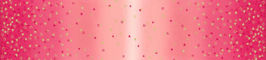 I Heart Ombre - Ombre Hearts - Hot Pink Gold Metallic