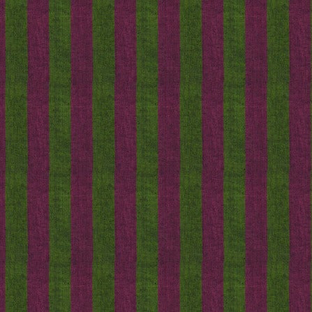 Shot Cotton - Wide Stripe - Moss