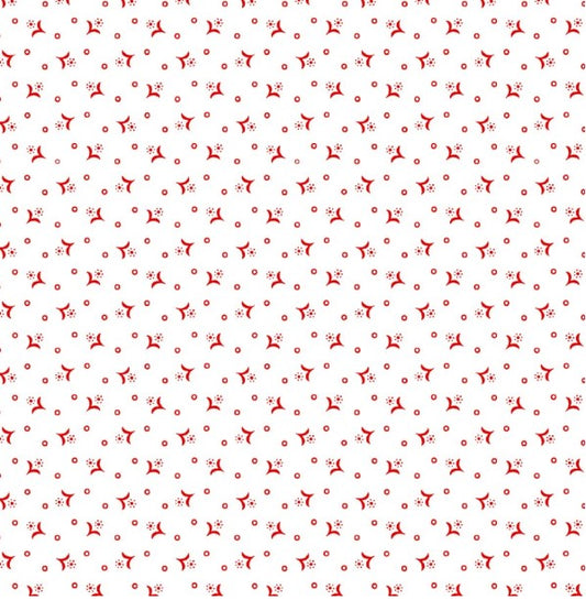 Tiny Calico Flower - Red/White